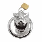 Клітка для пеніса Master Series: Tiger King Cock Cage With Lock, три кільця, замок, три ключі - мініатюра 3