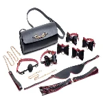 Набір БДСМ з дорожньою сумкою Master Series: Bow — Luxury BDSM Set With Travel Bag, 11 предметів - мініатюра 1
