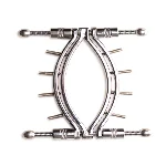 Затискач для вагіни Master Series: Spread 'Em Poker Vagina Clamp with Adjustable Pressure Screws, ши - мініатюра 1