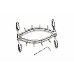 Затискач для вагіни Master Series: Spread 'Em Poker Vagina Clamp with Adjustable Pressure Screws, ши - мініатюра 3