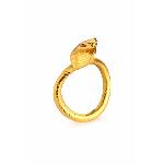 Ерекційне кільце з головою кобри Master Series: Cobra King Golden Cock Ring - мініатюра 2