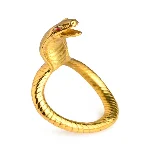 Ерекційне кільце з головою кобри Master Series: Cobra King Golden Cock Ring - мініатюра 1