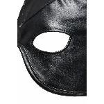 Маска з рогами Master Series: Dungeon Demon Bondage Mask with Horns, чорна - мініатюра 5