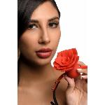 Силіконовий кляп з трояндою Master Series: Blossom Silicone Rose Gag – Red - мініатюра 8
