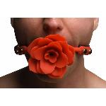 Силіконовий кляп з трояндою Master Series: Blossom Silicone Rose Gag – Red - мініатюра 9