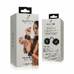 Наручники Bedroom Fantasies: Faux Leather Handcuffs One Size, чорні - мініатюра 7