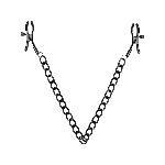 Затискачі для сосків Bedroom Fantasies Nipple Clamps with Chain - Black - мініатюра 1