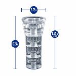 Мастурбатор Blush Rize – Luz Glow in the Dark Masturbator – Clear, всмоктування, світиться в темряві - мініатюра 5