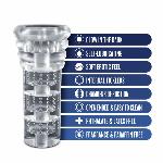 Мастурбатор Blush Rize – Luz Glow in the Dark Masturbator – Clear, всмоктування, світиться в темряві - мініатюра 2