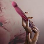 Пульсатор для точки G Blush Temptasia – Trixie Thrusting Dildo – Wine Red, 3 швидкості - мініатюра 9