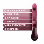 Пульсатор для точки G Blush Temptasia – Trixie Thrusting Dildo – Wine Red, 3 швидкості - мініатюра 2