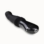 Пульсатор Blush Temptasia – Lazarus Thrusting Dildo – Black, ребристий стовбур, 3 швидкості - мініатюра 6