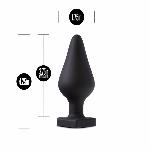 Анальна пробка Blush Temptasia – Fuck Me Anal Plug – Black, основа у вигляді сердечка - мініатюра 2