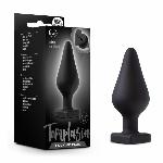 Анальна пробка Blush Temptasia – Fuck Me Anal Plug – Black, основа у вигляді сердечка - мініатюра 4
