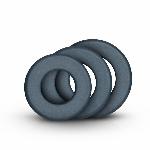 Набір ерекційних кілець Boners 3-Piece Hefty Cock Ring Set, діаметр 3,2 см, 3,8 см та 4,5 см - мініатюра 2