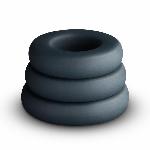 Набір ерекційних кілець Boners 3-Piece Hefty Cock Ring Set, діаметр 3,2 см, 3,8 см та 4,5 см - мініатюра 3