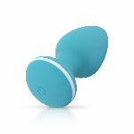 Анальна вібропробка Cala Azul – Blanca Vibrating anal plug, 10 режимів - мініатюра 3