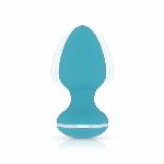 Анальна вібропробка Cala Azul – Blanca Vibrating anal plug, 10 режимів - мініатюра 2