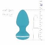 Анальна вібропробка Cala Azul – Blanca Vibrating anal plug, 10 режимів - мініатюра 6