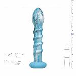 Скляний дилдо Gildo Ocean Wave, з силіконовою основою - мініатюра 6