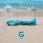 Скляний дилдо Gildo Ocean Wave, з силіконовою основою - мініатюра 7