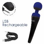Вібромасажер PalmPower Recharge Blue, перезаряджуваний, гнучка головка, тревел-замок - мініатюра 5