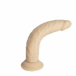 Фалоімітатор Naked Addiction — 9″ Silicone Dual Density Bendable Dildo Vanilla, віброкуля в подаруно - мініатюра 2