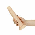 Фалоімітатор Naked Addiction — 9″ Silicone Dual Density Bendable Dildo Vanilla, віброкуля в подаруно - мініатюра 3