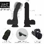 Вібро-фалоімітатор з ротацією та пульсацією Naked Addiction 8.6″ Noir, з пультом ДК - мініатюра 8