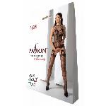 Бодістокінг з безліччю бретелей Passion BS095 One Size, black, імітація пояса та панчіх, з доступом - мініатюра 6