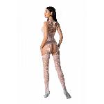 Бодістокінг з безліччю бретелей Passion BS095 One Size, white, імітація пояса та панчіх, з доступом - мініатюра 2