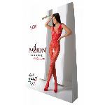 Бодістокінг з крилами Passion BS098 One Size, red, середня сітка, відкритий доступ - мініатюра 6