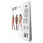 Бодістокінг з плетінням на животику Passion BS100 One Size, red, декоративний шов, з доступом - мініатюра 7
