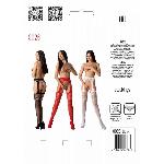 Еротичні колготки-бодістокінг зі шнурівкою на стегнах Passion S026 One Size, black, з доступом - мініатюра 5