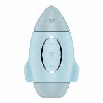 Вакуумний стимулятор з вібрацією Satisfyer Mission Control Blue, 2 незалежні мотори - мініатюра 2