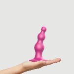 Насадка для страпона Strap-On-Me Dildo Plug Beads Framboise Metallic S - мініатюра 2