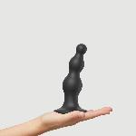 Насадка для страпона Strap-On-Me Dildo Plug Beads Black M - мініатюра 2