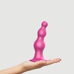 Насадка для страпона Strap-On-Me Dildo Plug Beads Framboise Metallic L - мініатюра 2