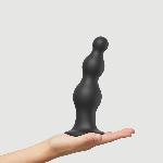 Насадка для страпона Strap-On-Me Dildo Plug Beads Black XXL - мініатюра 2