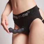 Насадка для страпона Strap-On-Me Dildo Plug Balls Black S - мініатюра 5