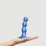 Насадка для страпона Strap-On-Me Dildo Plug Balls Blue Metallic S - мініатюра 2