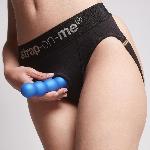 Насадка для страпона Strap-On-Me Dildo Plug Balls Blue Metallic S - мініатюра 5