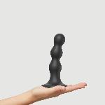 Насадка для страпона Strap-On-Me Dildo Plug Balls Black M - мініатюра 2