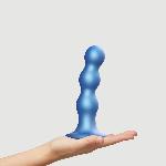 Насадка для страпона Strap-On-Me Dildo Plug Balls Blue Metallic L - мініатюра 2