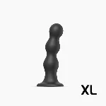 Насадка для страпона Strap-On-Me Dildo Plug Balls Black XL - мініатюра 1