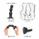 Насадка для страпона Strap-On-Me Dildo Plug Balls Black XXL - мініатюра 3