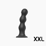 Насадка для страпона Strap-On-Me Dildo Plug Balls Black XXL - мініатюра 1