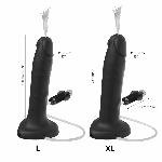 Фалоімітатор, що кінчає Strap-On-Me Squirting Cum Dildo Realistic Black, діам. 3,5 см, силікон - мініатюра 3