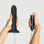 Фалоімітатор, що кінчає Strap-On-Me Squirting Cum Dildo Realistic Black, діам. 3,9 см, силікон - мініатюра 1