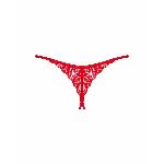 Трусики з доступом Obsessive Ingridia crotchless thong XS/S, червоні - мініатюра 4